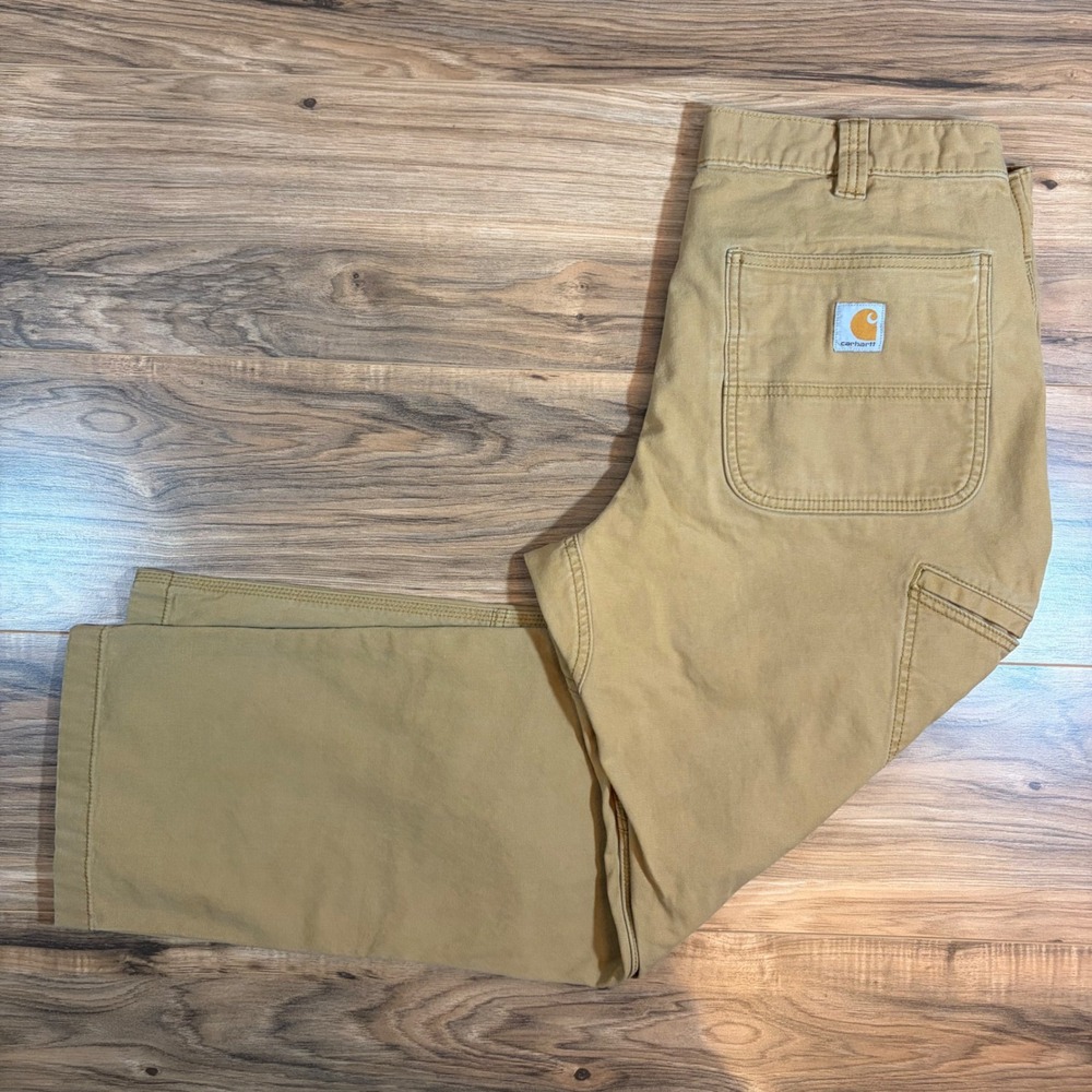 Carhartt Rigby Rugged Flex Double Knee Flex Canvas Work Pants Tan 36x30 102802